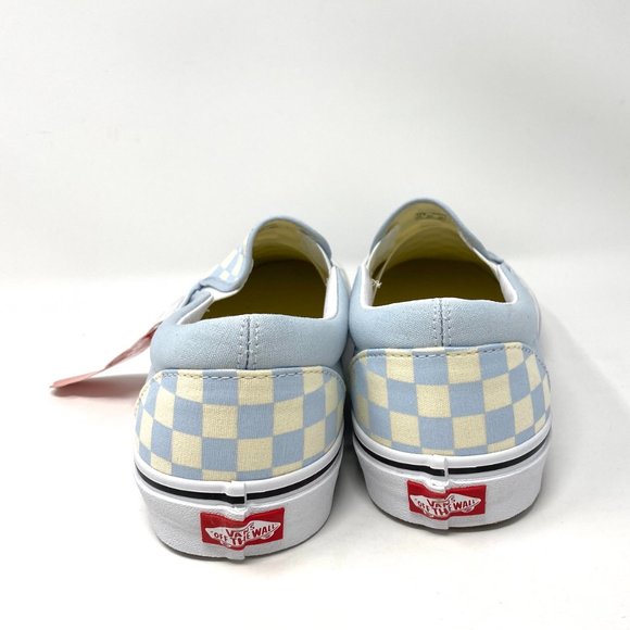 🌿Sale🌿 Vans Classic Slip On Checker Blue Canvas Sneaker Men's Size VN0A33TB42Y - Picture 8 of 10